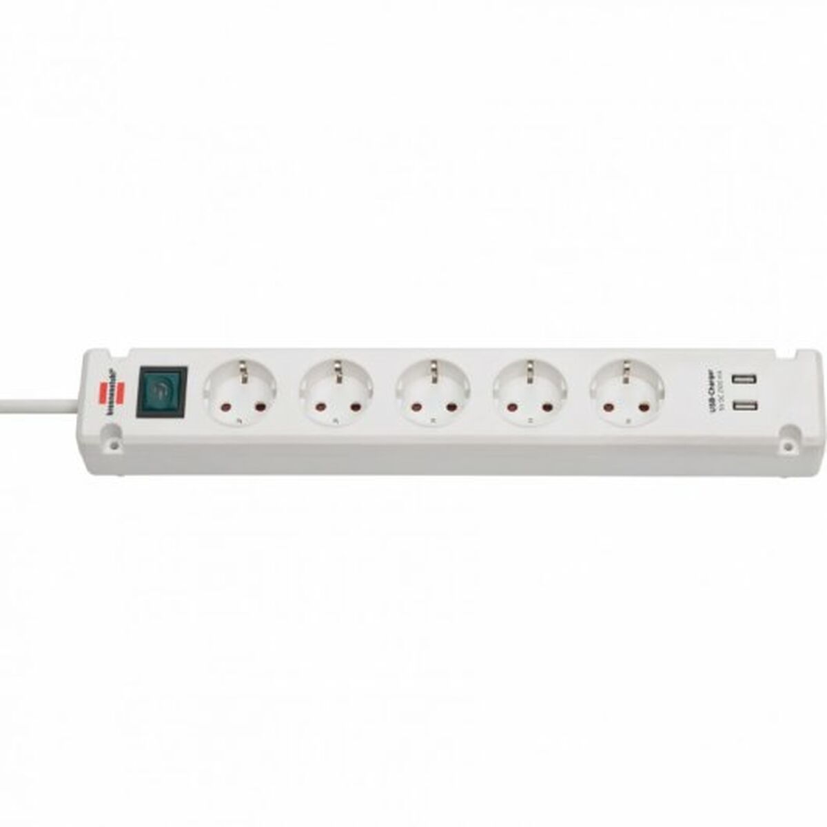 Power Socket - 5 sockets with Switch Brennenstuhl Bremounta 3600 W USB x 2 (3 m)