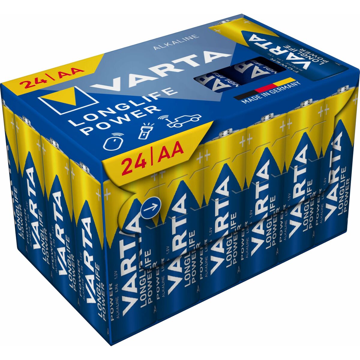 Batteries Varta alkalina longlife power aa - lr06 1,5 V AA LR06 (24 Pieces) (24 Units)