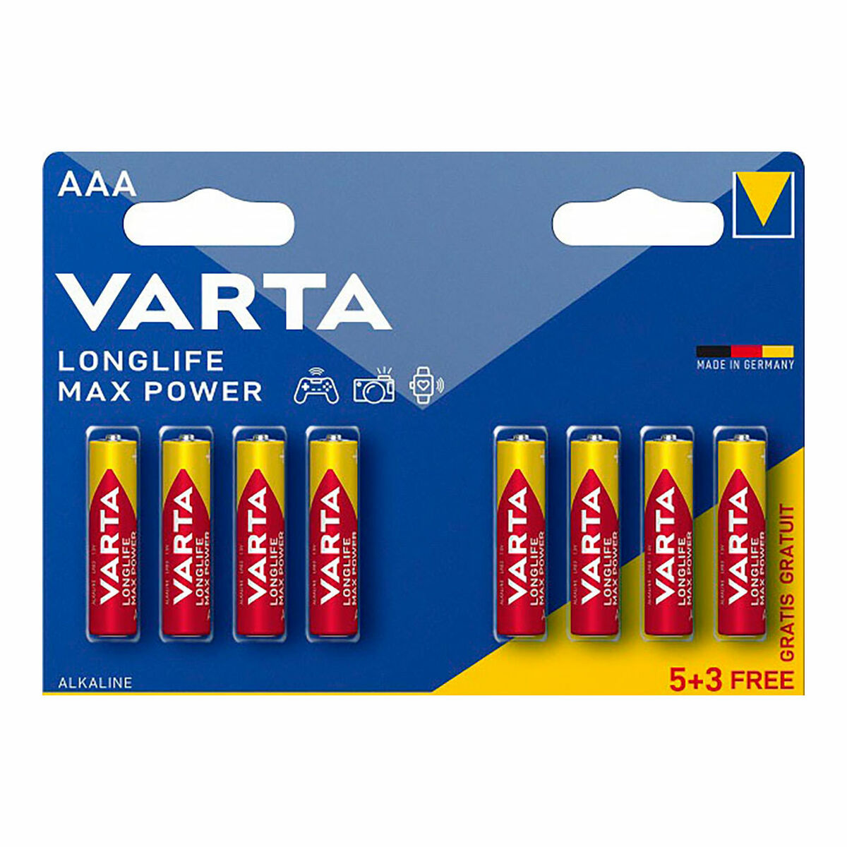 Batteries Varta longlife max power aaa - lr03 1,5 V AAA (8 Pieces) (10 Units)