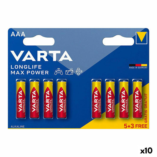 Batteries Varta longlife max power aaa - lr03 1,5 V AAA (8 Pieces) (10 Units)