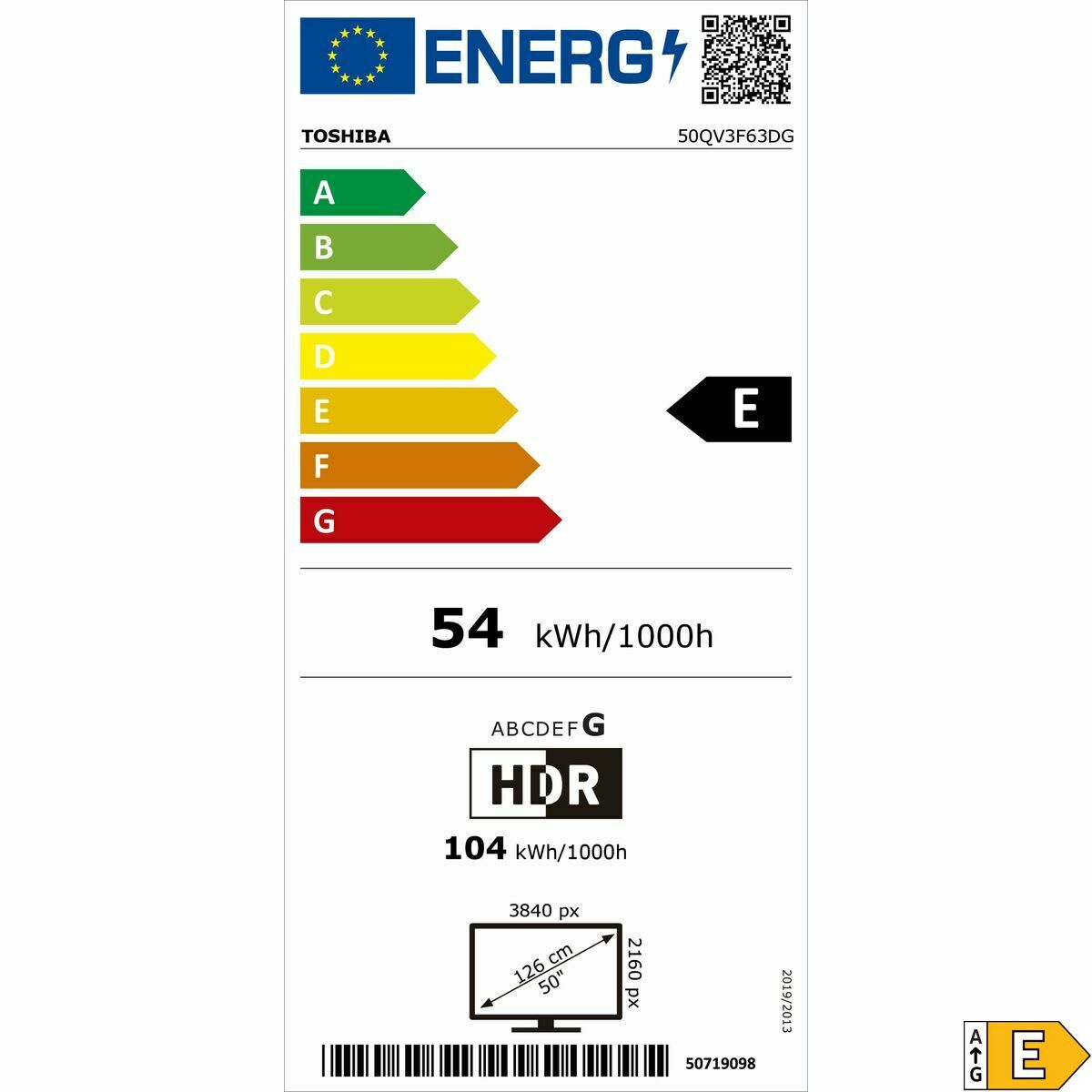 Smart TV Toshiba 50QV3F63DG 4K Ultra HD 50" QLED