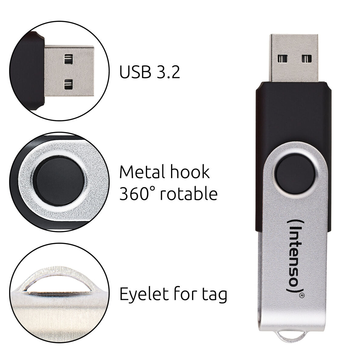 USB stick INTENSO Office Line 64GB USB-A 3.2 64 GB Black