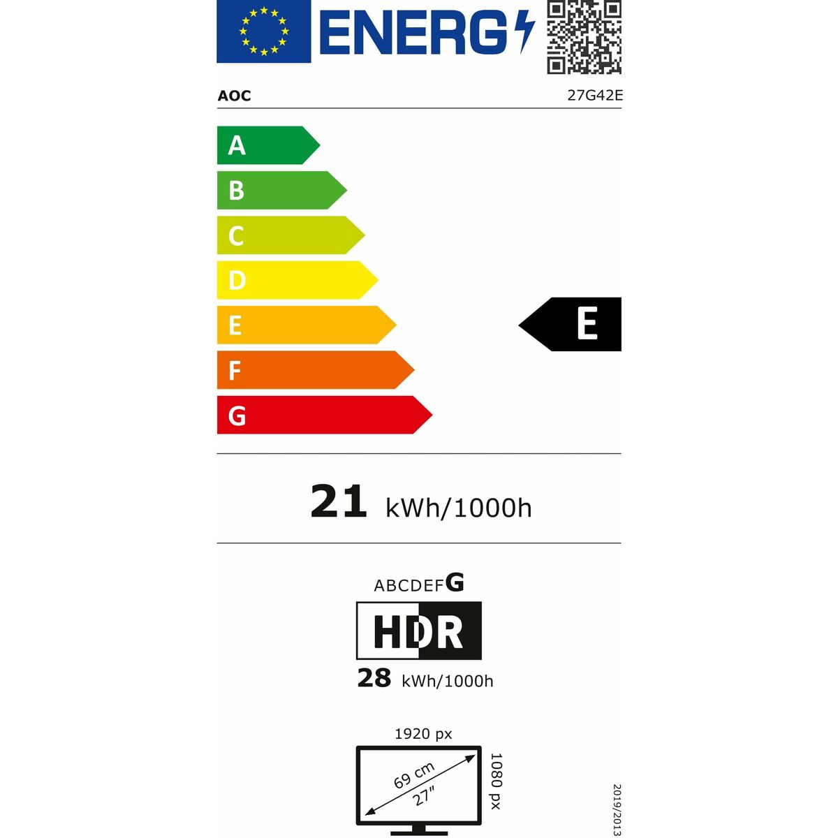 Gaming Monitor AOC 27G42E 27" Full HD