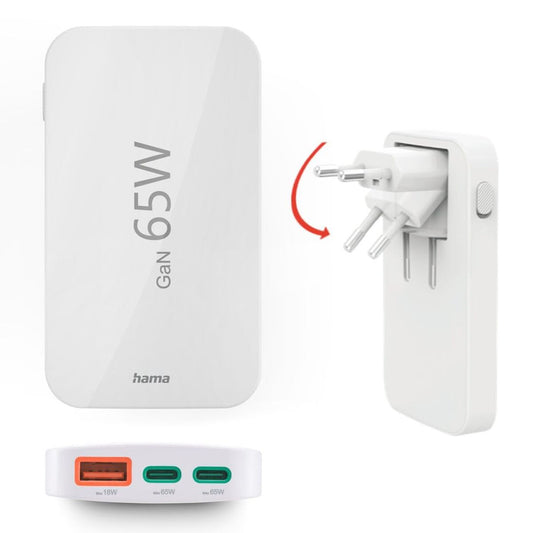 Wall Charger Hama 00201976 White 65 W
