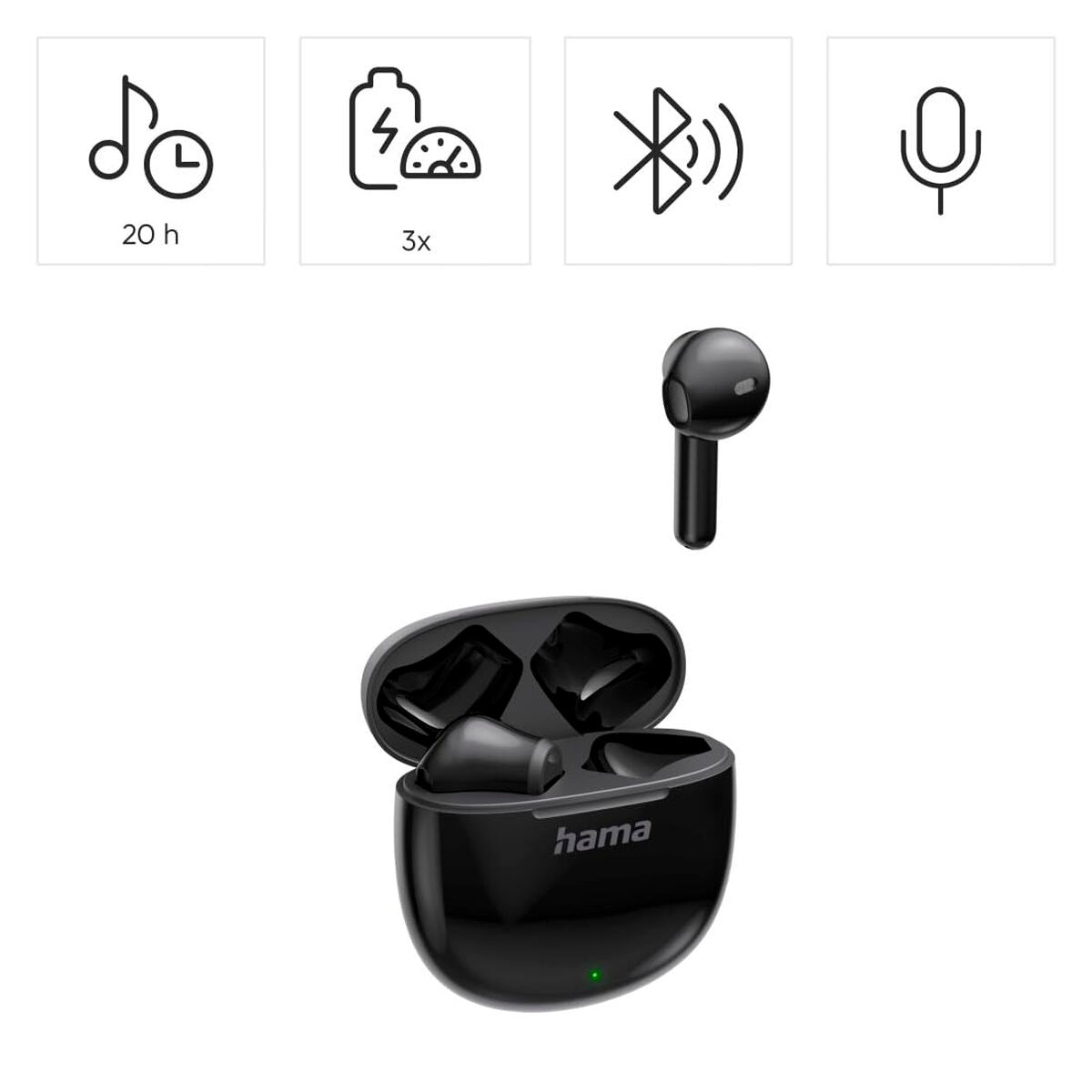 Wireless Earphones with Charging Case Hama 00221773 Black