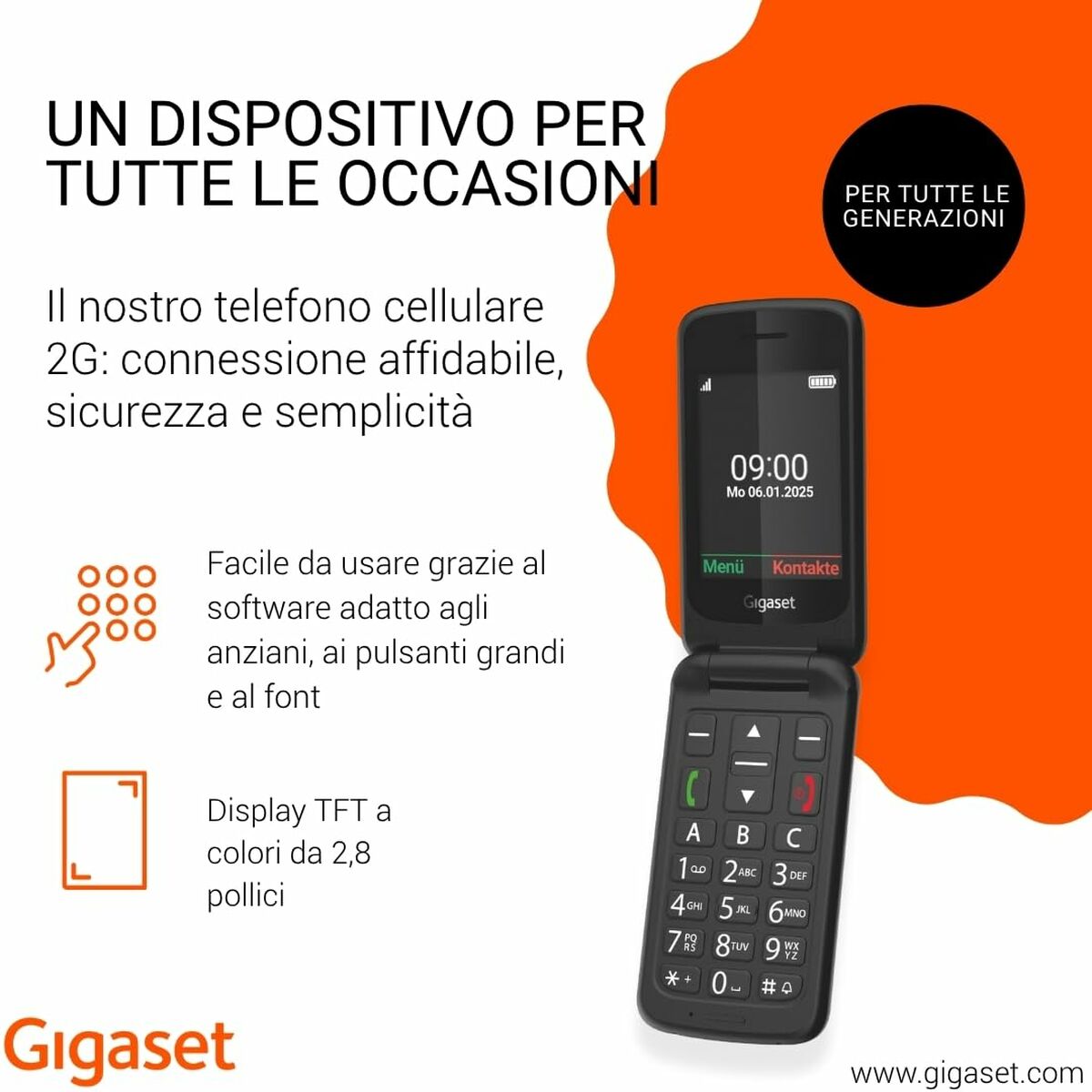 Smartphone Gigaset S30853-H1231-R101 2,8" Black