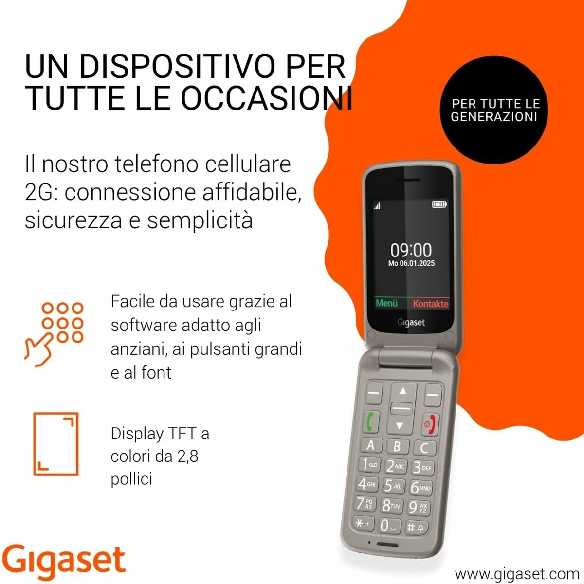 Smartphone Gigaset S30853-H1231-R102 2,8" Grey