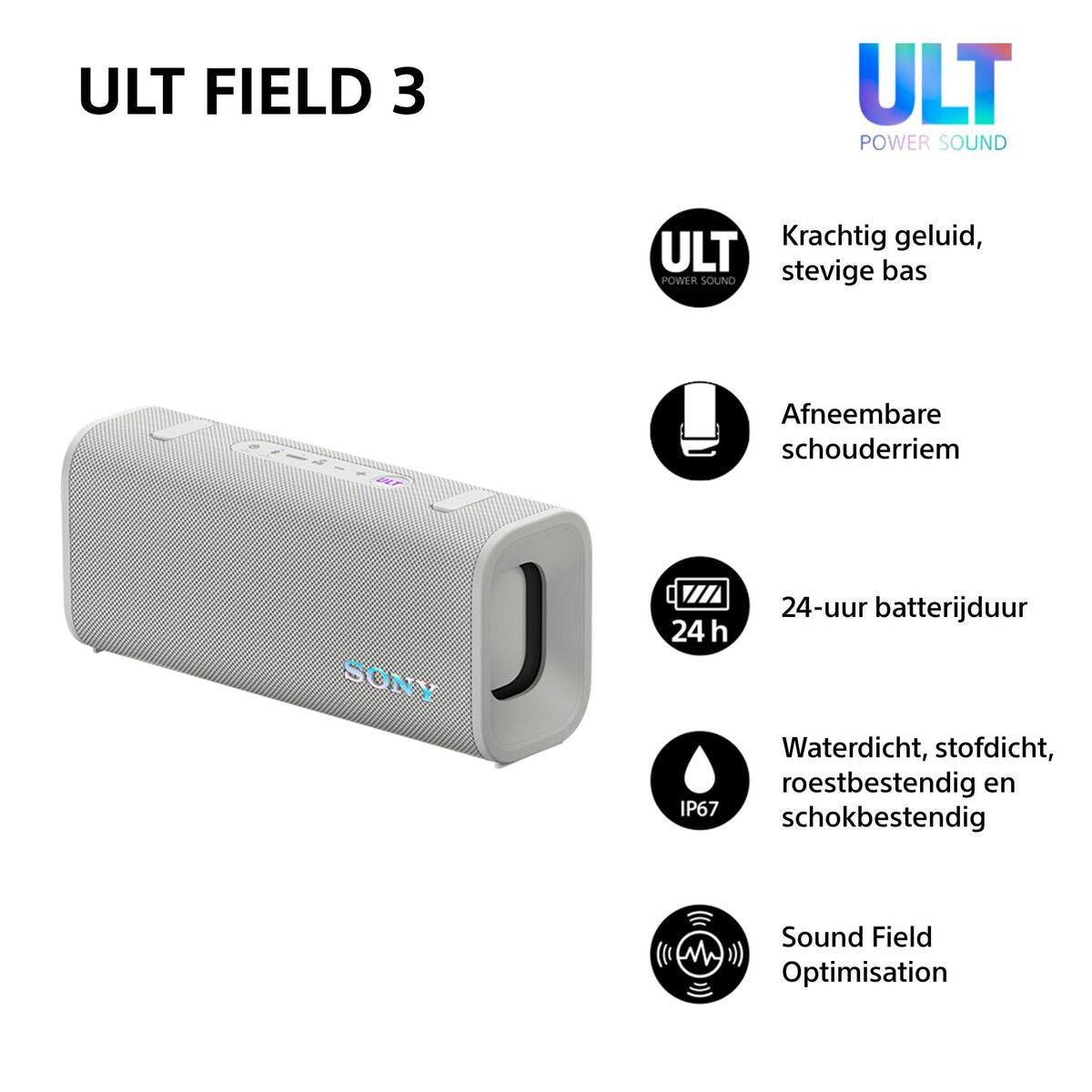 Portable Bluetooth Speakers Sony SRSULT30W.CE7 White 100 W