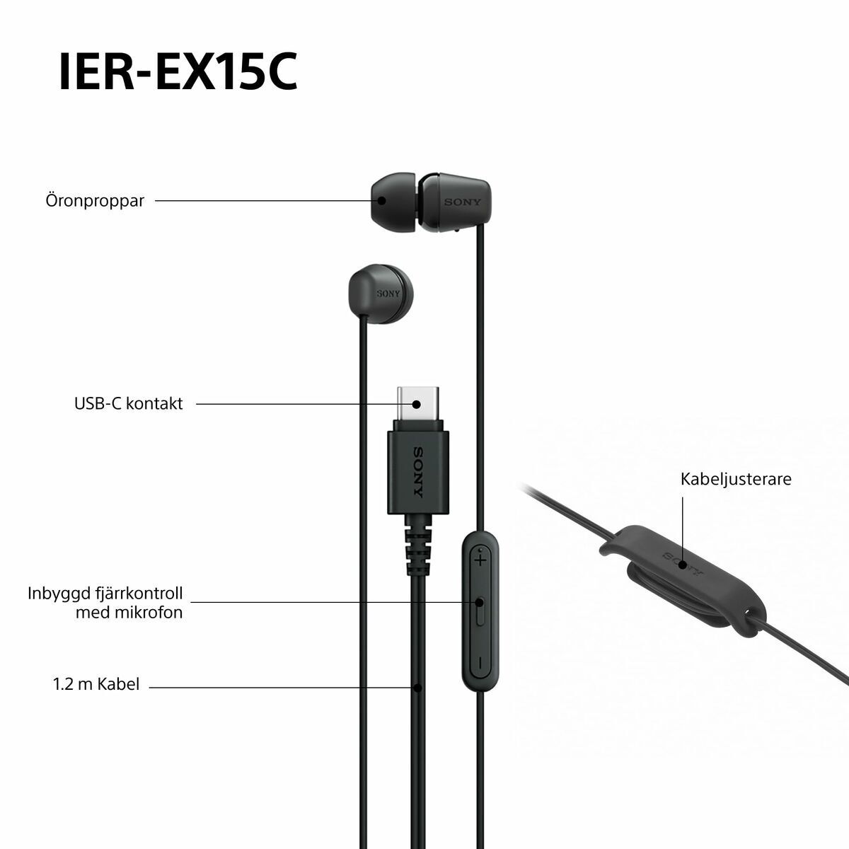 Headphones Sony IEREX15CL