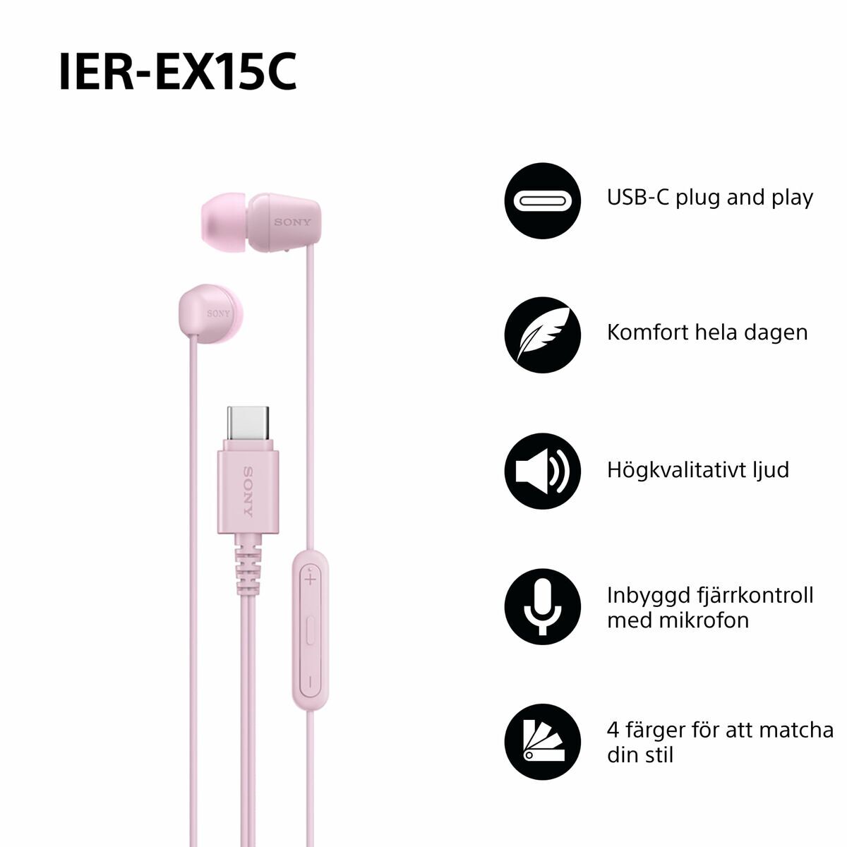 Headphones Sony IEREX15CP