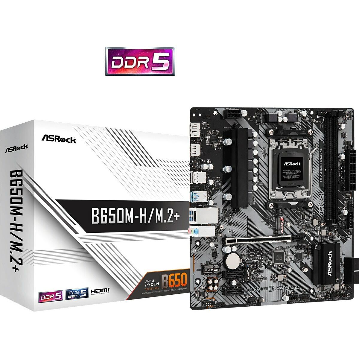 Motherboard ASRock B650M-H/M.2+ AMD B650 AMD AM5