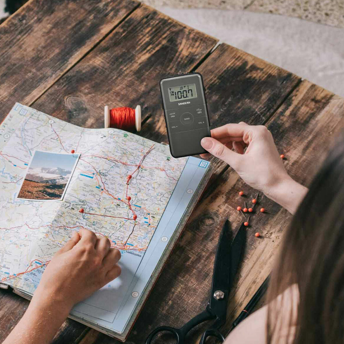 Portable Digital Radio Sangean Black AM/FM Rechargeable