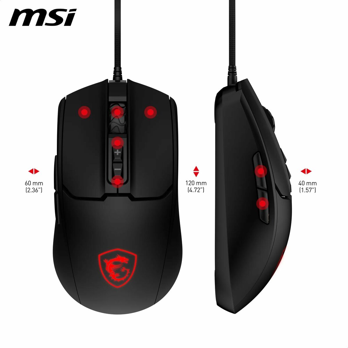 Gaming Mouse MSI FORGE GM100 Black 6400 dpi