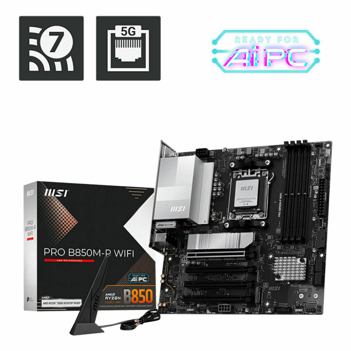 Motherboard MSI PRO B850M-P WIFI AMD AM5