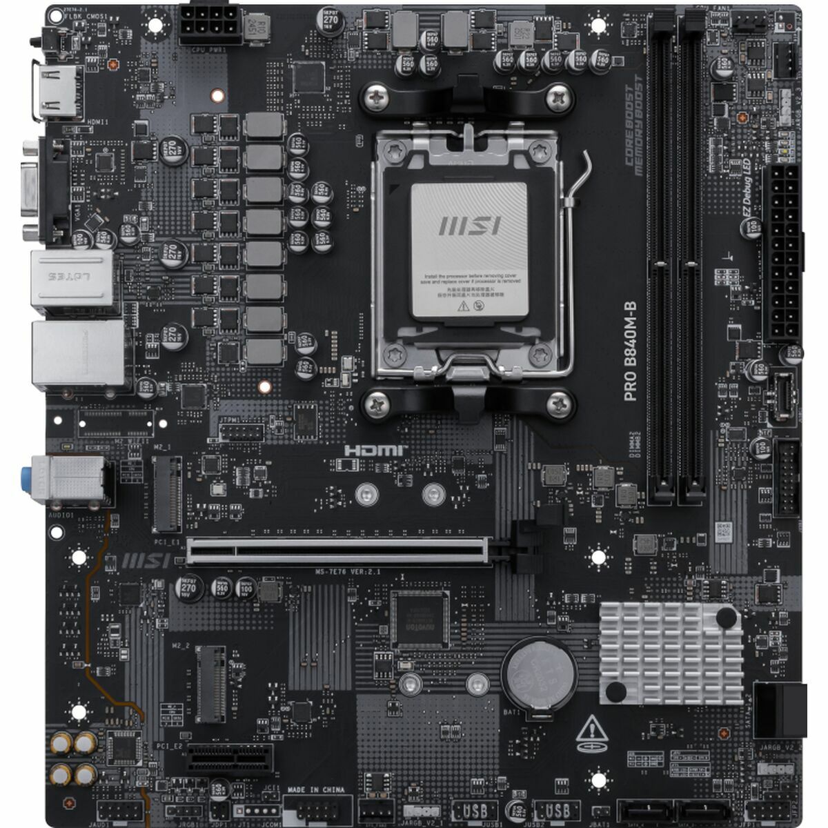 Motherboard MSI PRO B840M-B AMD AM5 AMD