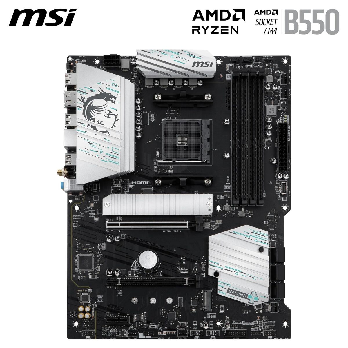 Motherboard MSI B550 AMD AM4 AMD B550 AMD