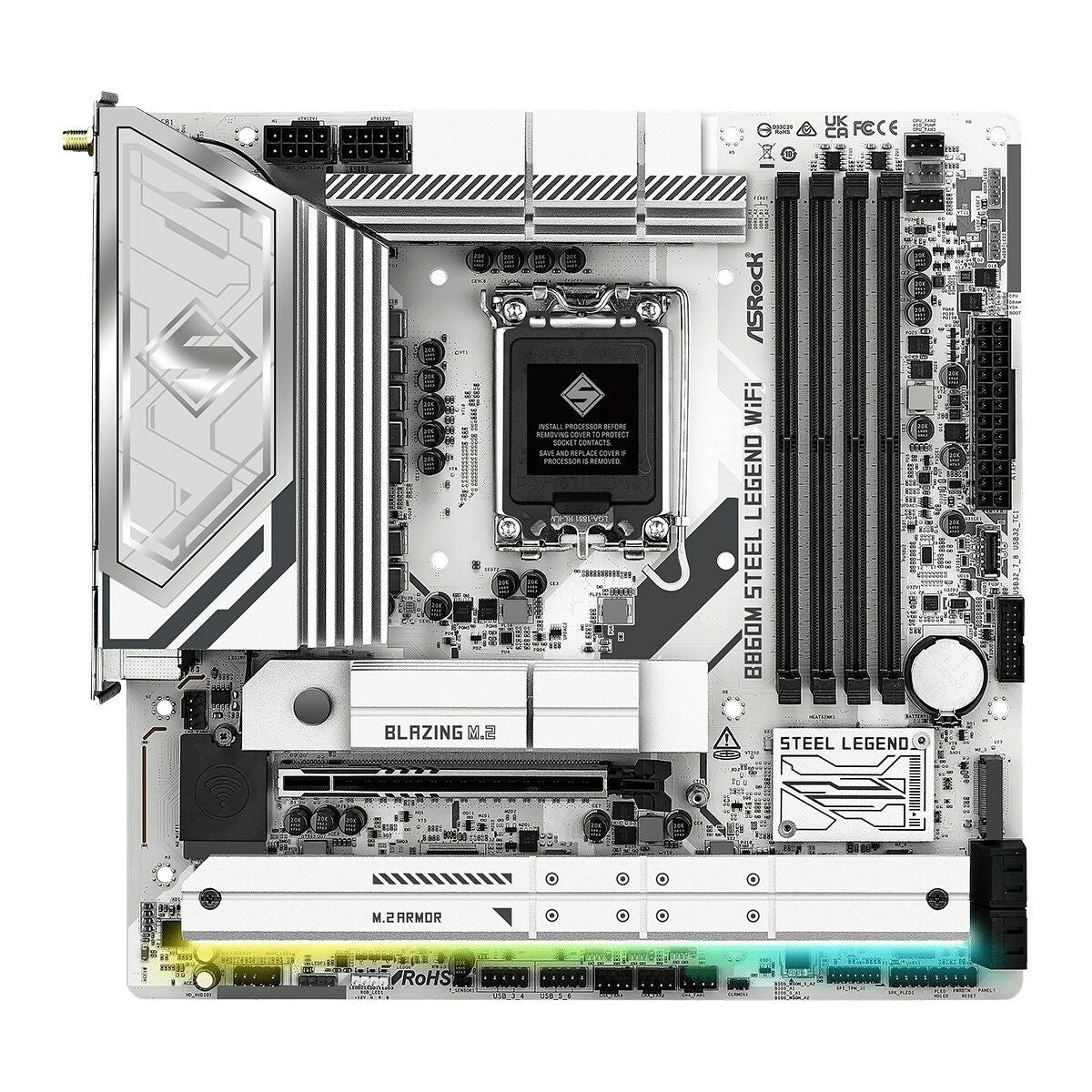 Motherboard ASRock B860M Steel Legend WiFi Intel B860 LGA 1851