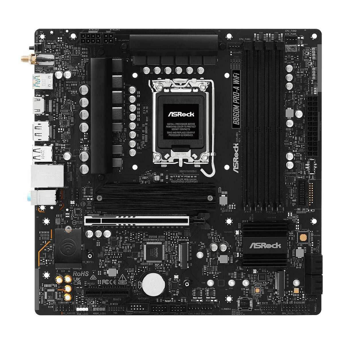 Motherboard ASRock B860M Pro-A WiFi Intel B860 LGA 1851