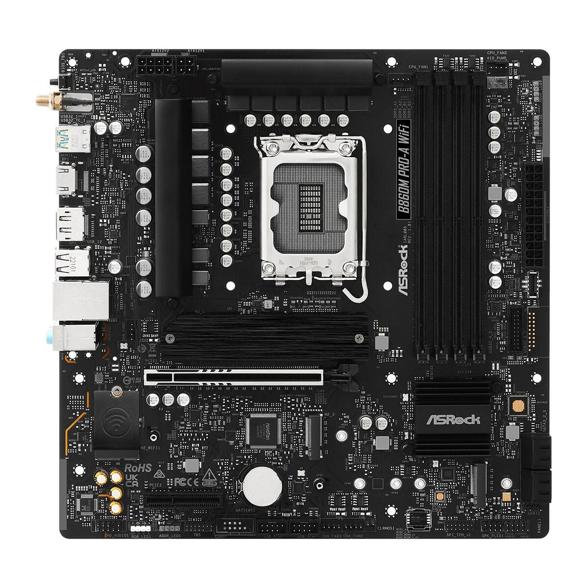 Motherboard ASRock B860M Pro-A WiFi Intel B860 LGA 1851