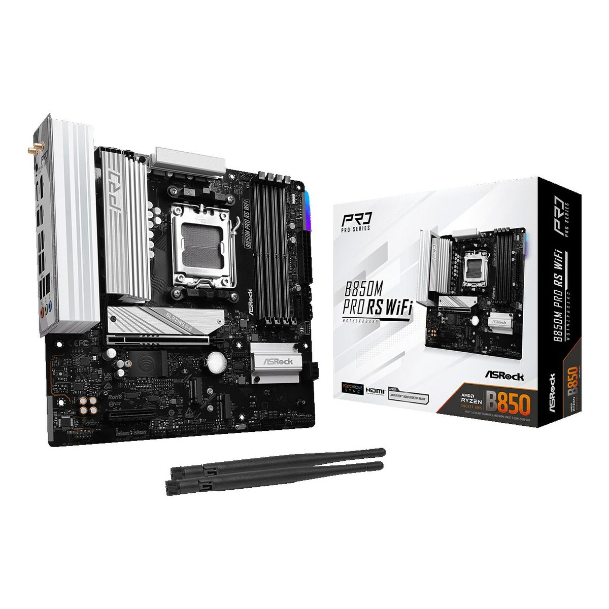 Motherboard ASRock B850M Pro RS WiFi Intel Wi-Fi 6 AMD AM5