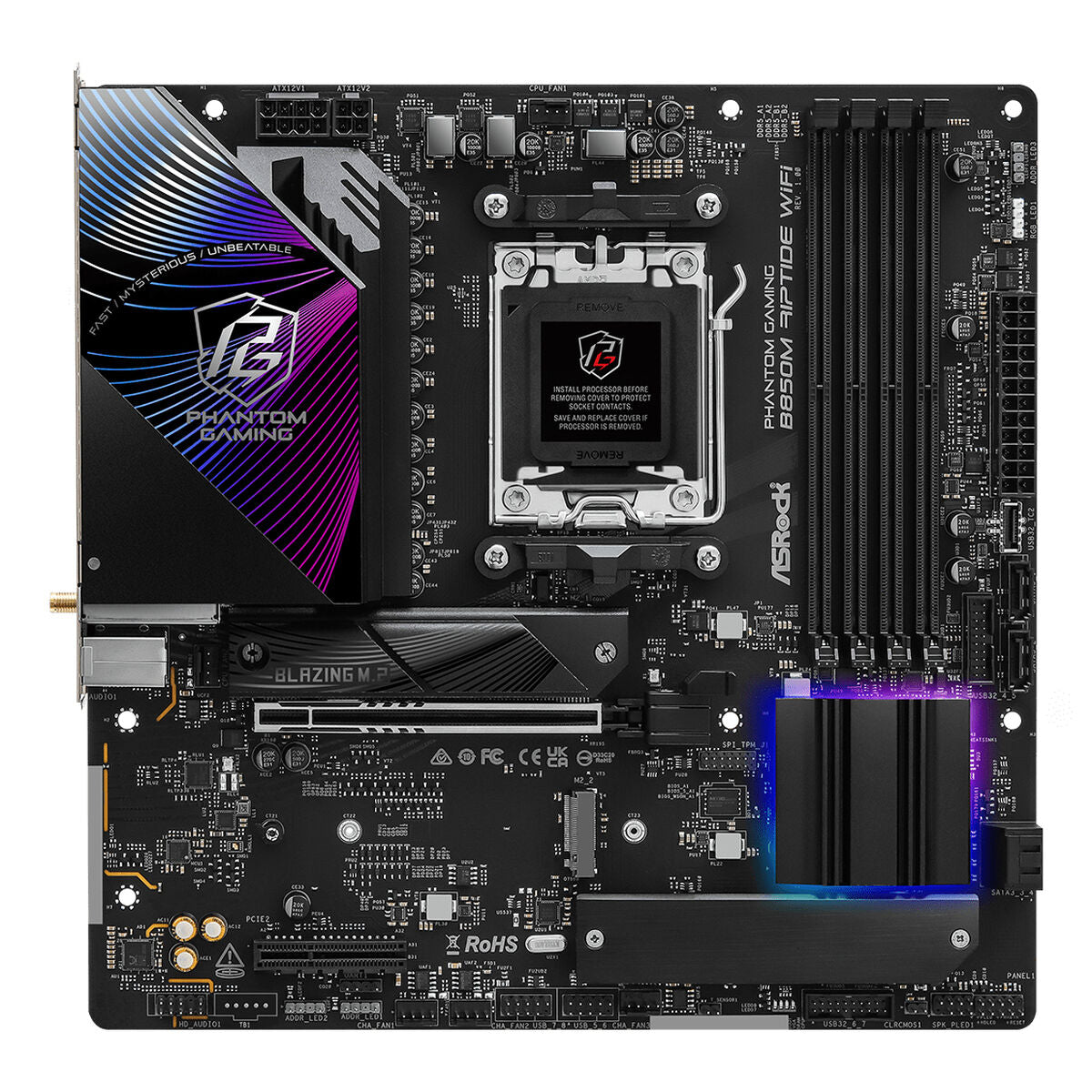 Motherboard ASRock B850M Riptide WiFi Intel Wi-Fi 6 AMD AM5 AMD B850