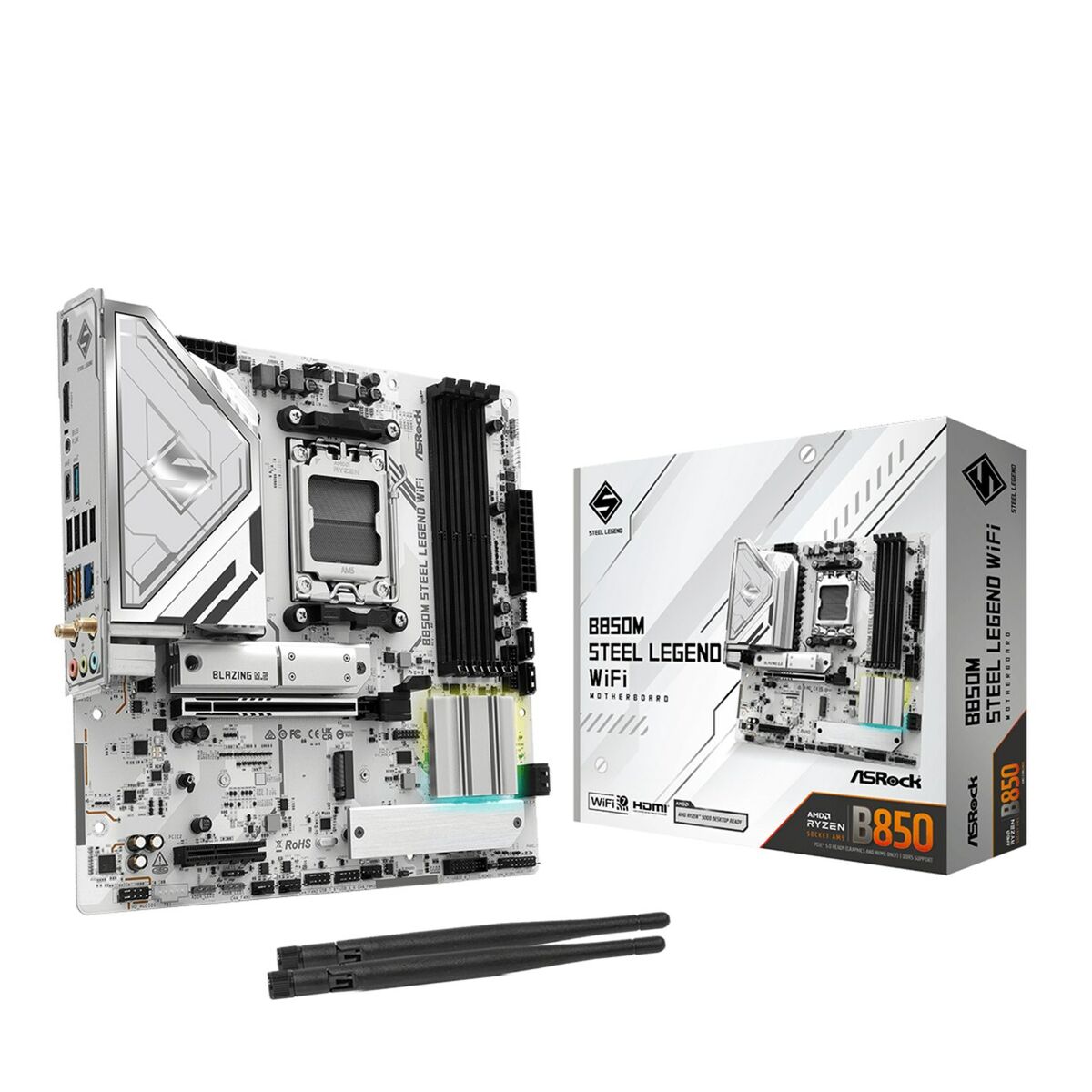 Motherboard ASRock B850M Steel Legend WiFi Intel Wi-Fi 6 AMD AM5 AMD B850