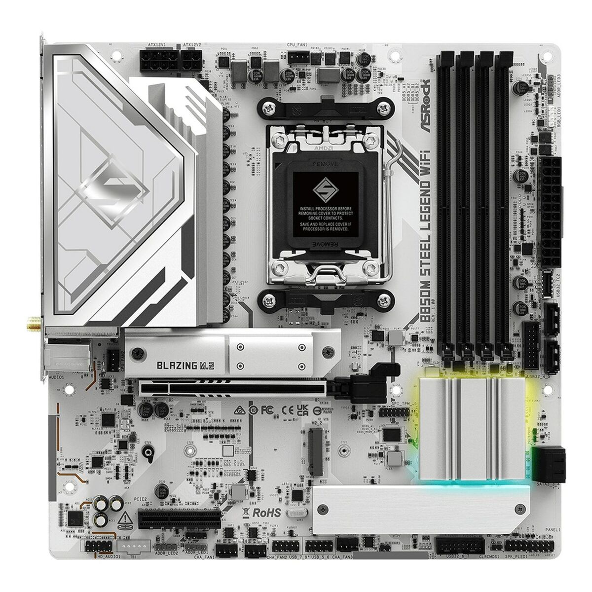 Motherboard ASRock B850M Steel Legend WiFi Intel Wi-Fi 6 AMD AM5 AMD B850