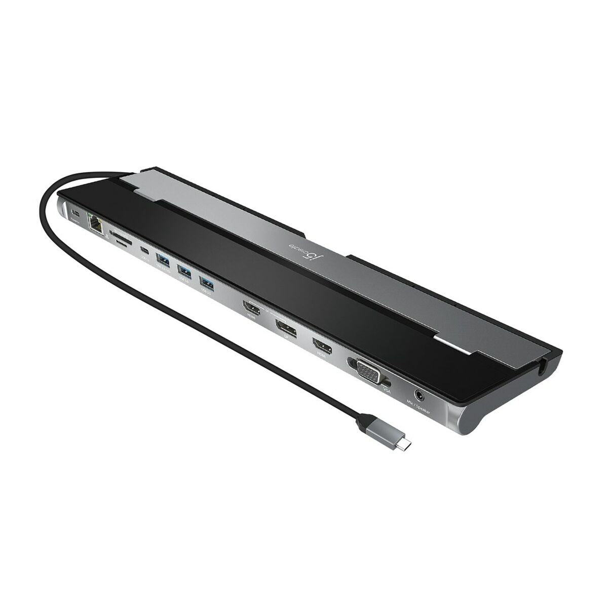 USB Hub j5create JCD543-N Black Black, Silver 5 W