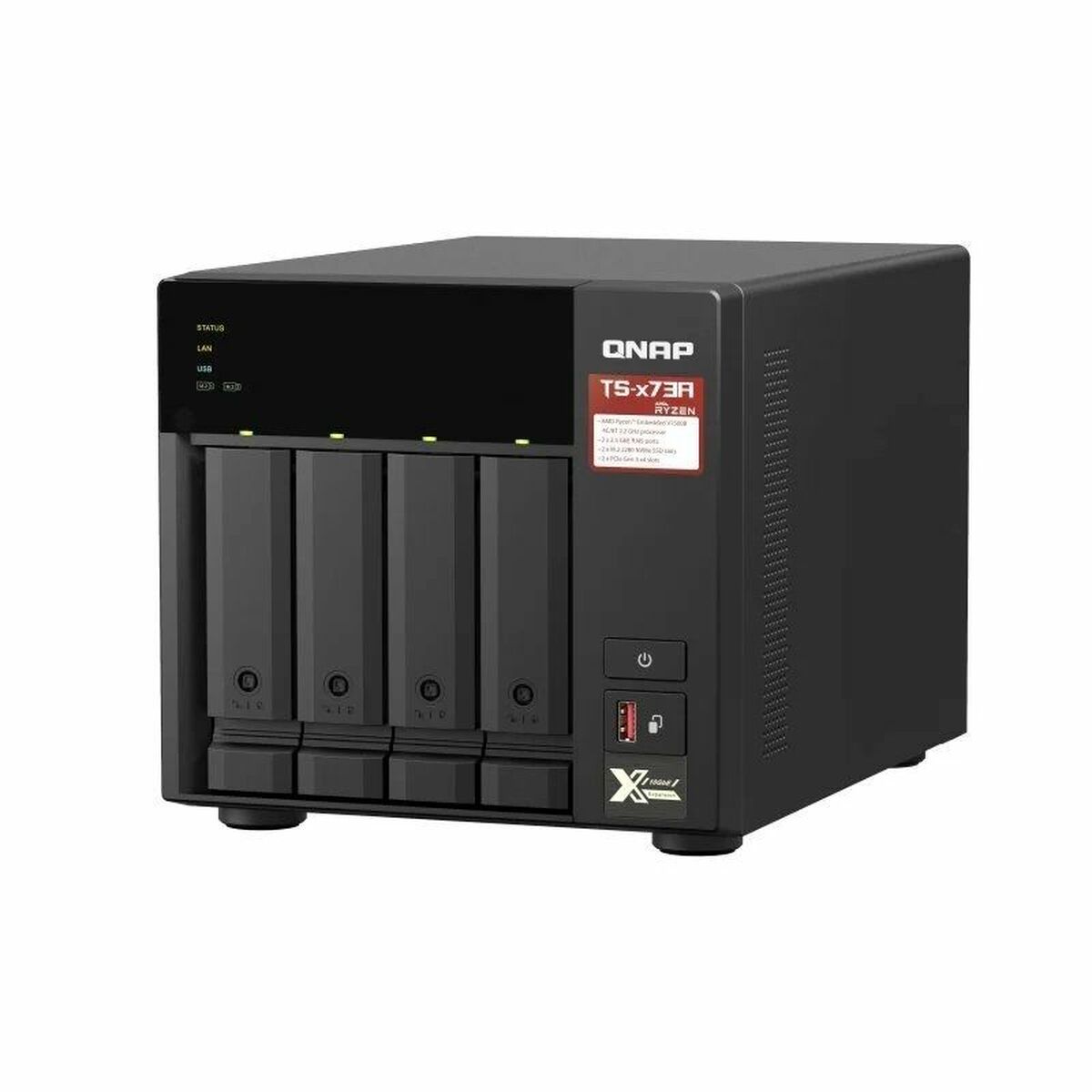 NAS Network Storage Qnap TS-473A-8G Quad Core Black