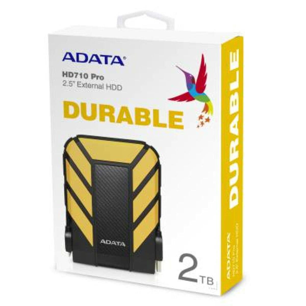 External Hard Drive Adata HD710 Pro Yellow Black 2 TB HDD