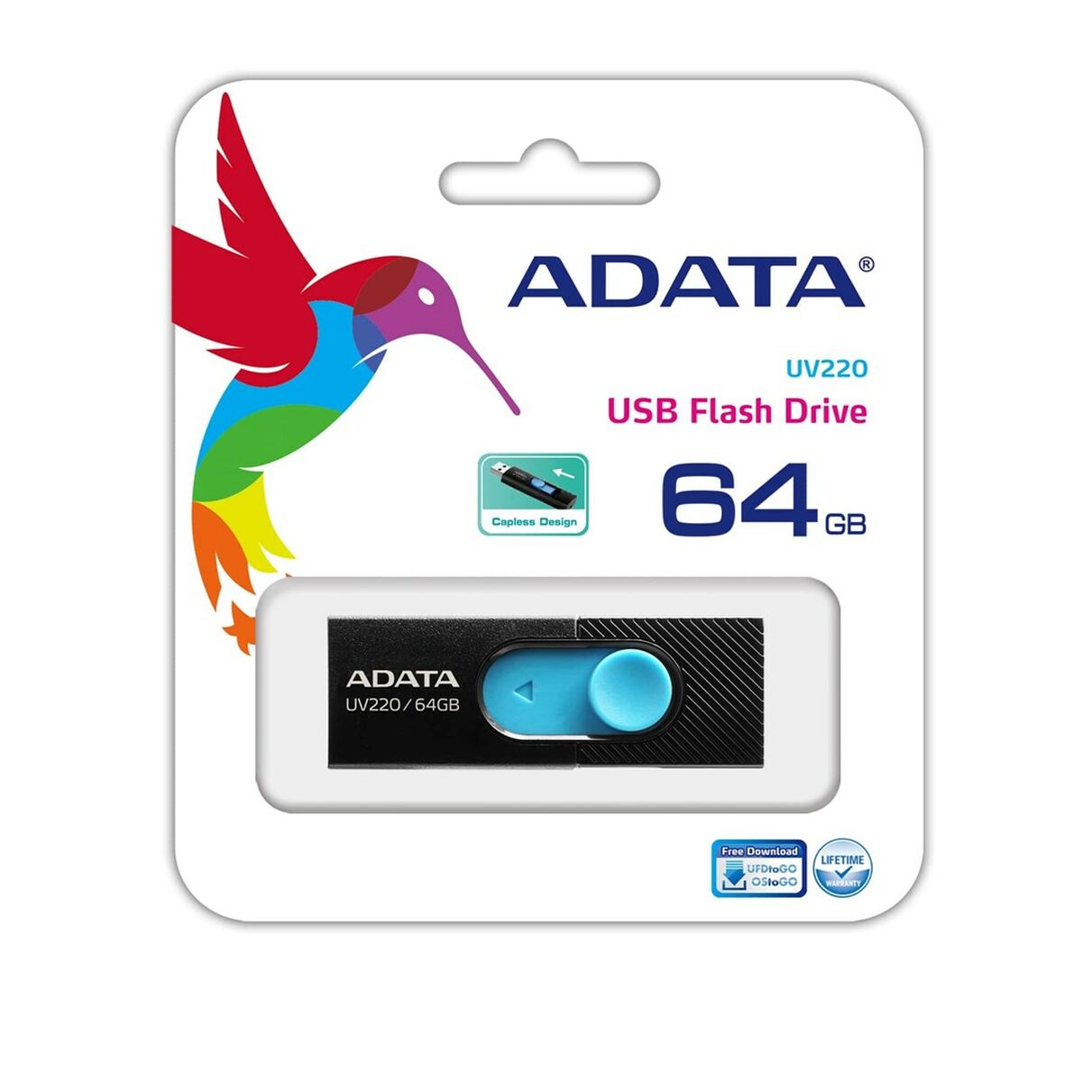 USB stick Adata UV220 64 GB Black/Blue