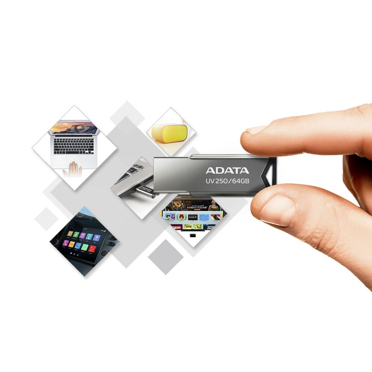 USB stick Adata UV250 Silver 32 GB