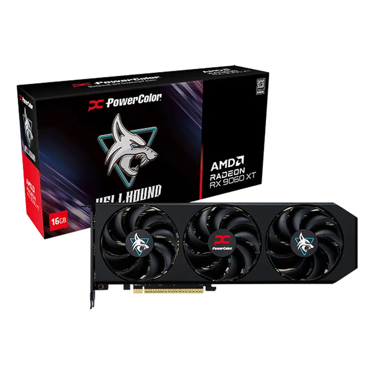 Graphics card Powercolor RX9060XT 16G-L/OC RADEON RX 9060 XT 16 GB GDDR6
