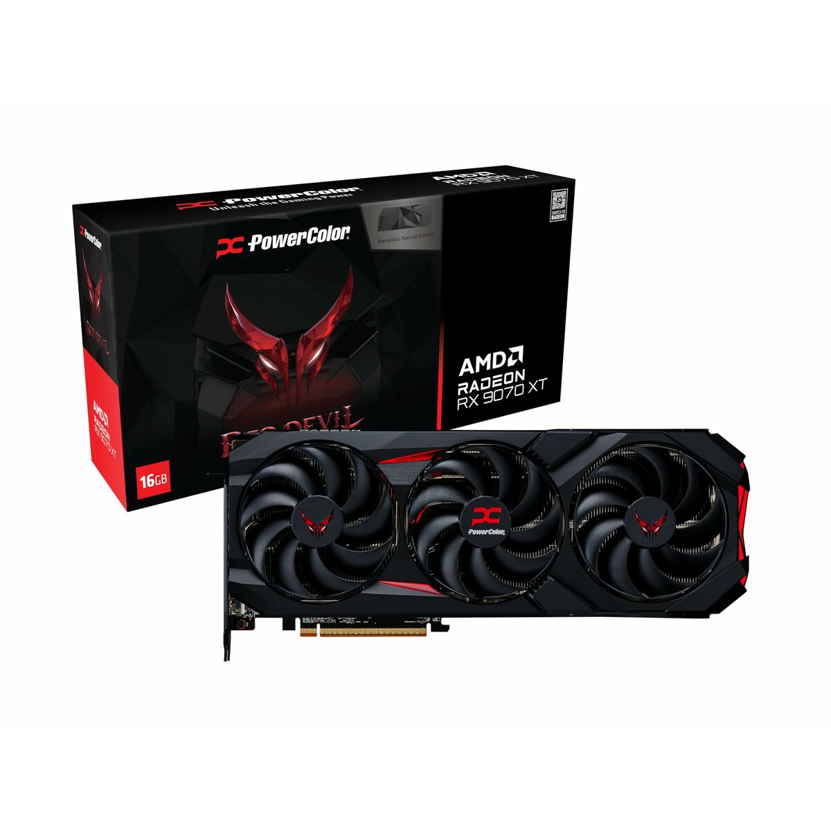 Graphics card Powercolor RX9070XT 16G-E/OC/BP radeon rx 9070 xt 16 GB GDDR6