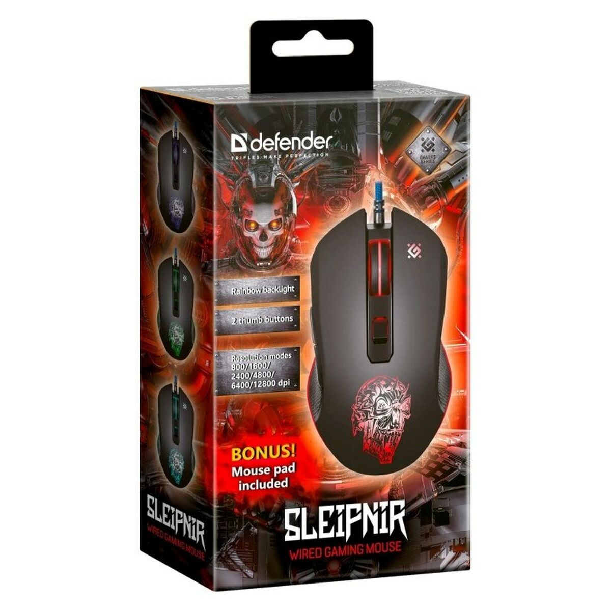 Mouse Defender 52927 Black 12800 DPI