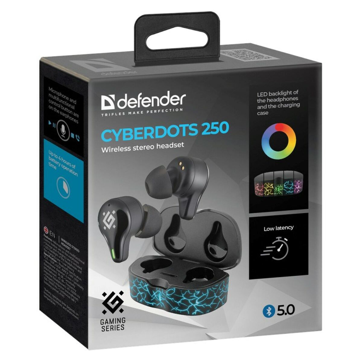 Headphones Defender CYBERDOTS 250 Black Multicolour