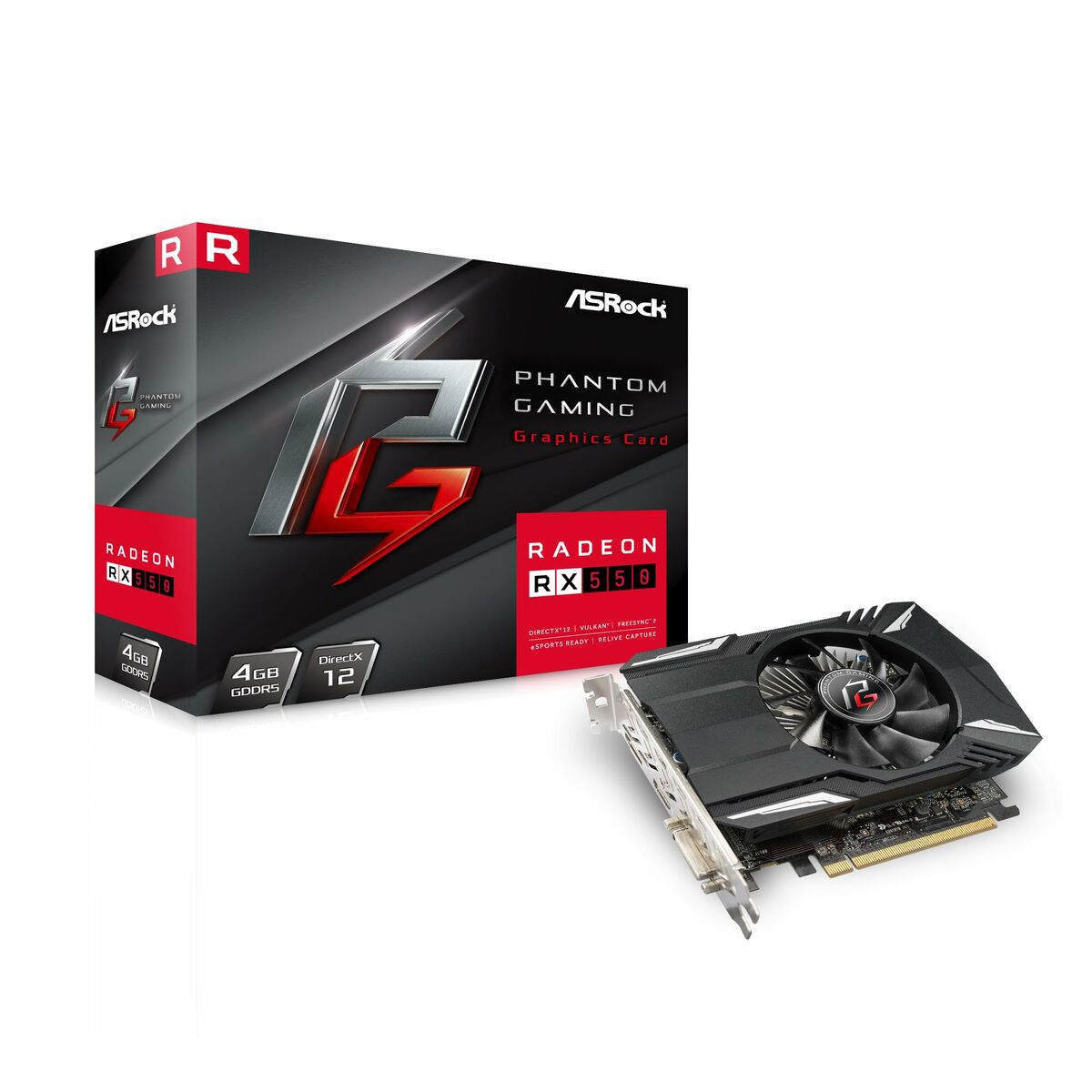Graphics card ASRock PHANTOM G R RX550 4G 4 GB GDDR5