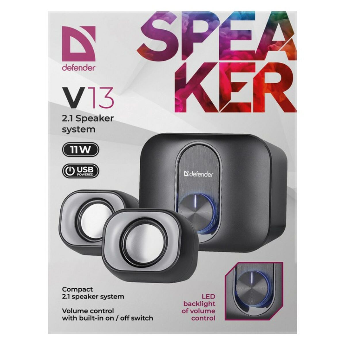 PC Speakers Defender 65213 Black 6 W 11 W