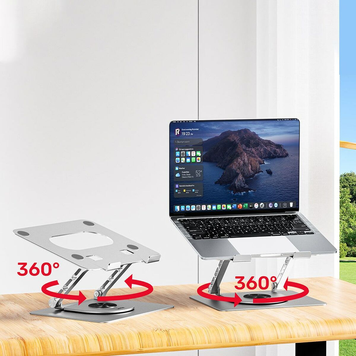 Folding and Adjustable Laptop Stand Unitek OT180SL01 Aluminium