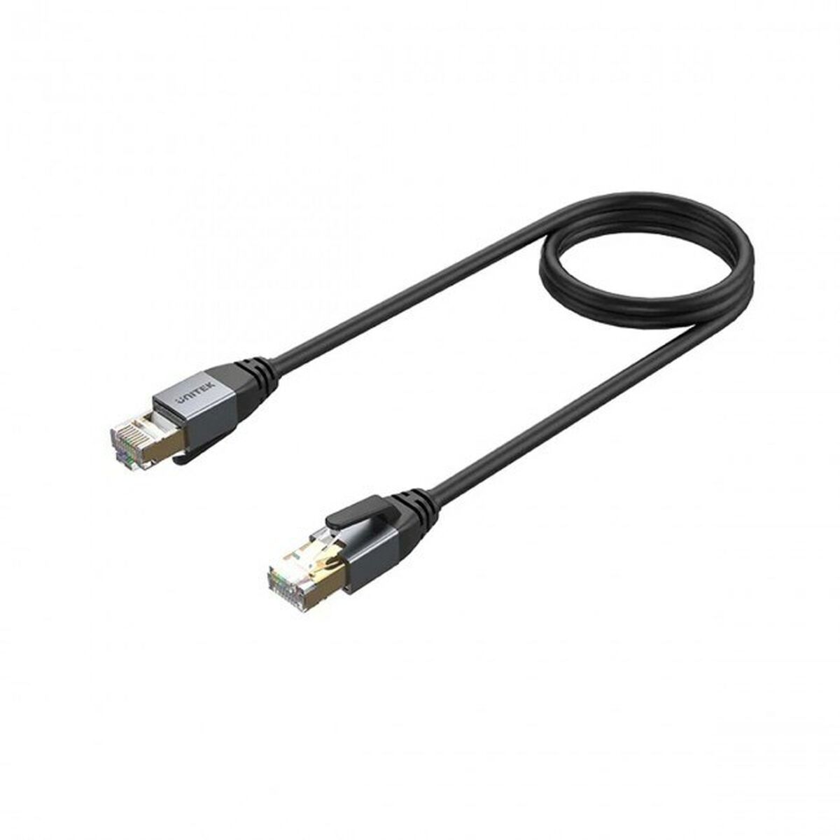 S/FTP Category 8 Rigid Network Cable Unitek C18149AGY03-1M Black 1 m