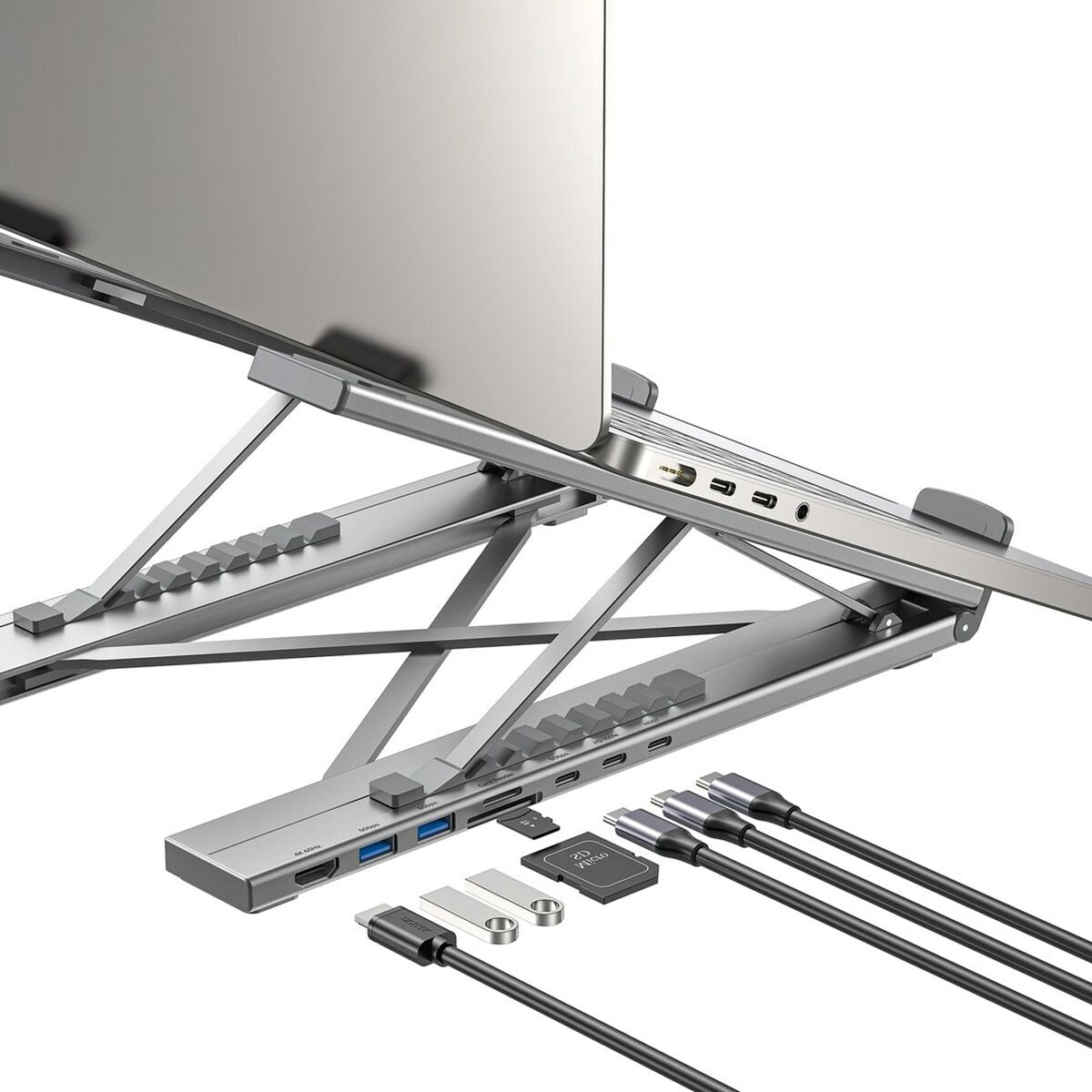 Folding and Adjustable Laptop Stand Unitek D1137AGY01 Aluminium