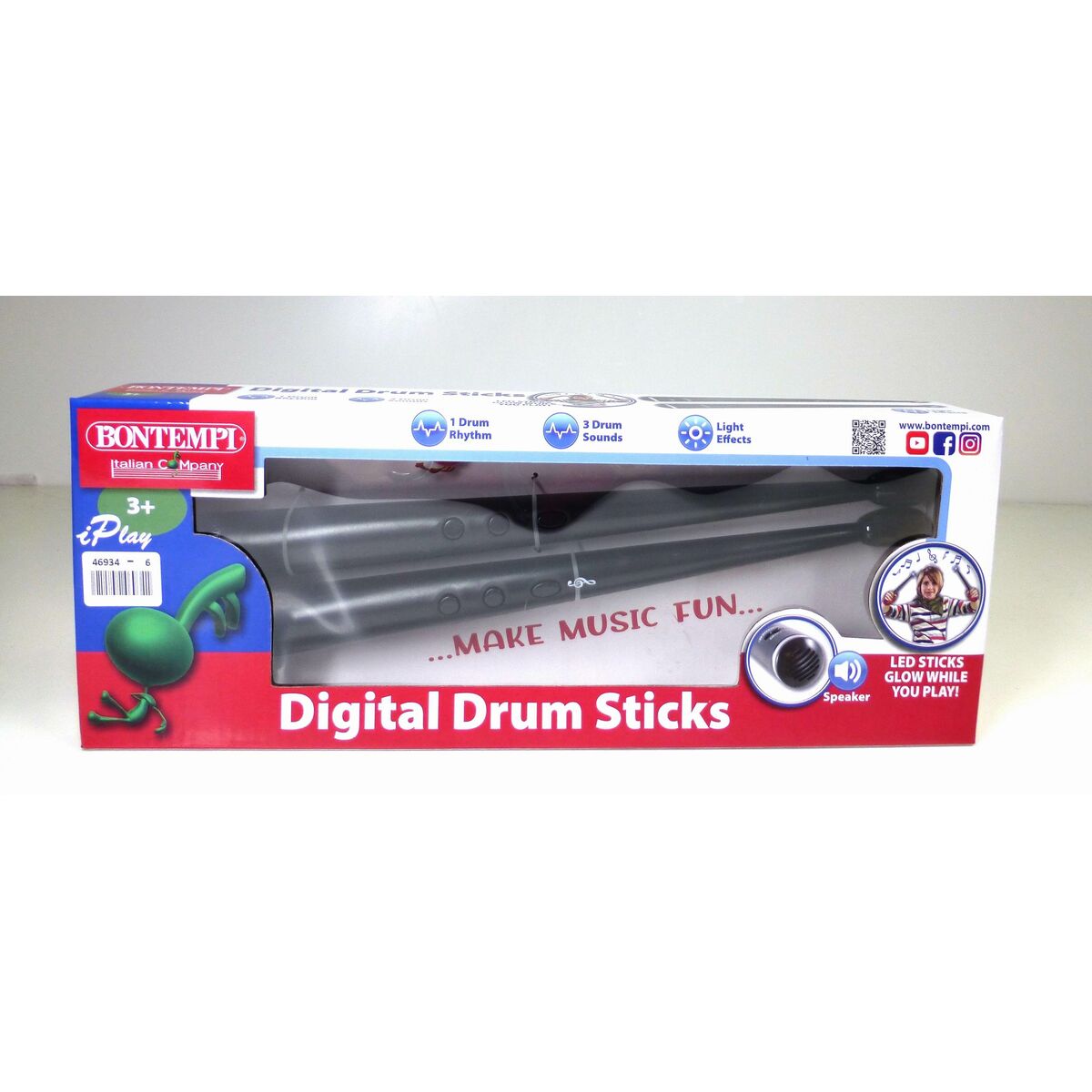 Drumsticks Bontempi Electric Black Light