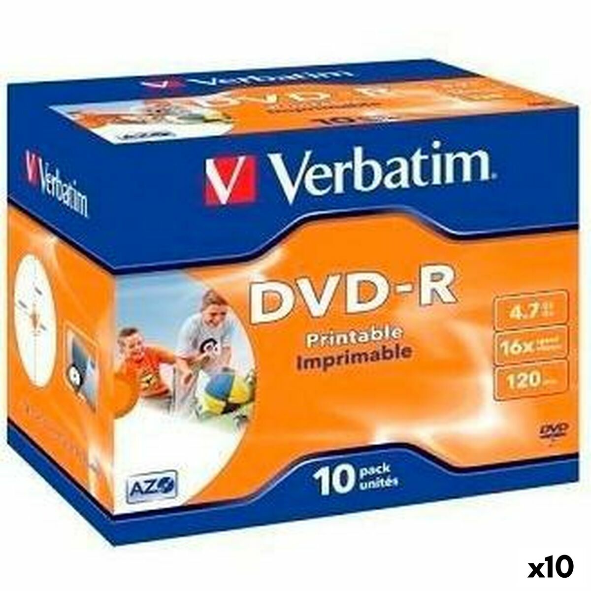 DVD-R Verbatim 4,7 GB 16x 10 Pieces (10 Units)