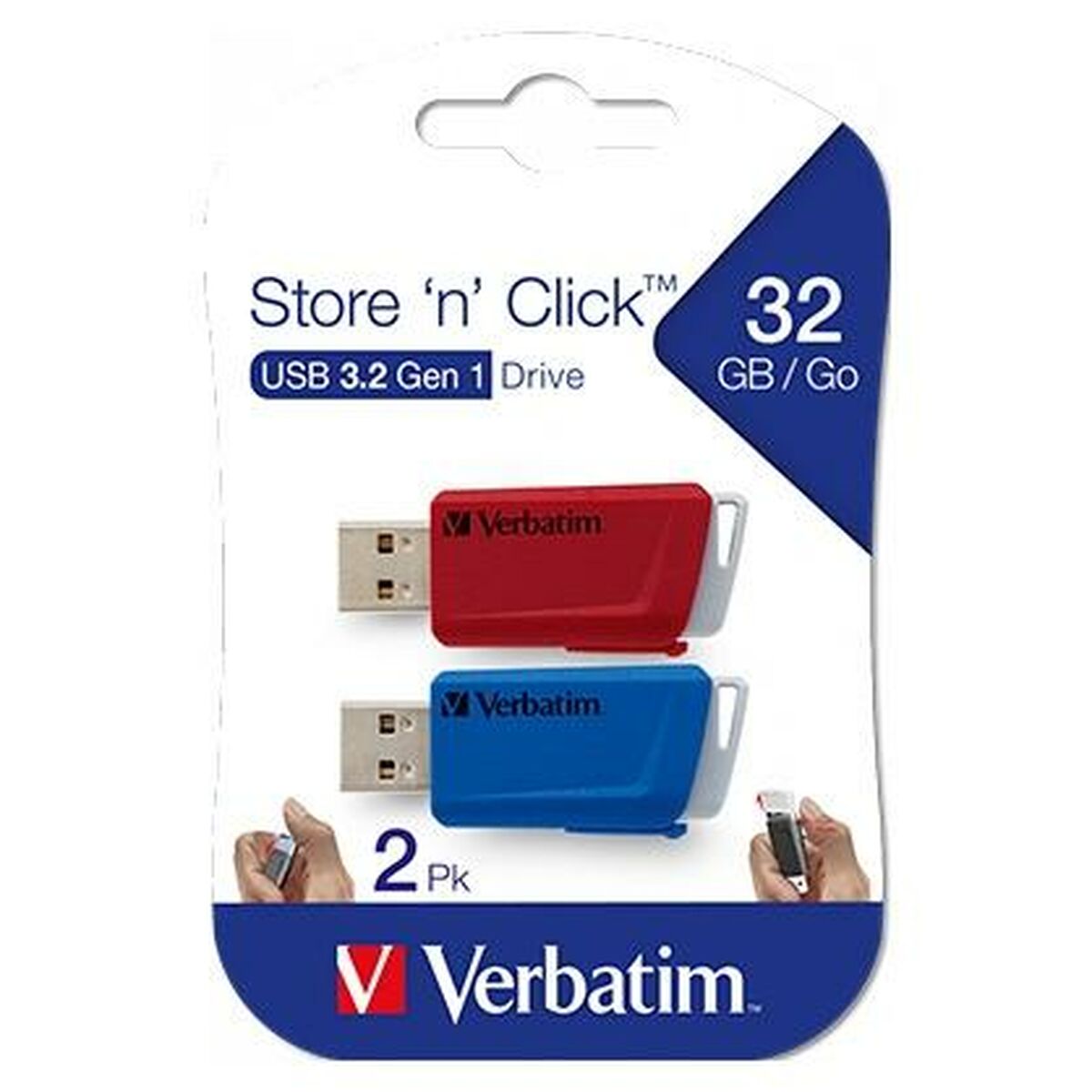 USB stick Verbatim Multicolour 32 GB 2 Pieces (5 Units)