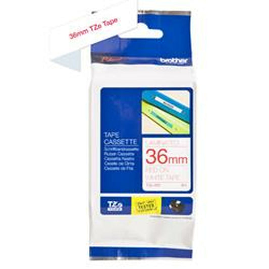 Laminated Tape for Labelling Machines Brother TZe-262 Rojo/Blanco