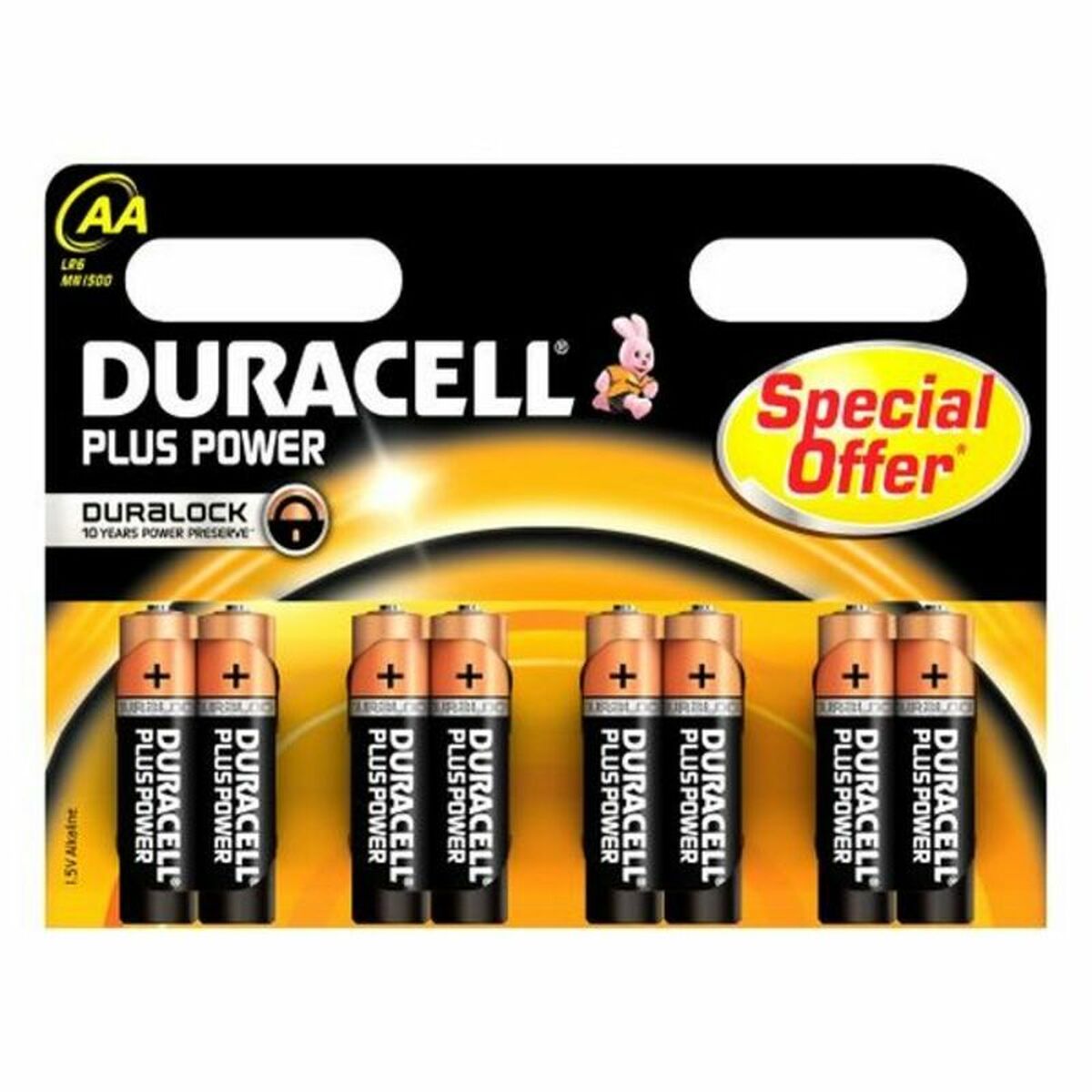 Alkaline Batteries DURACELL LR06 LR6 AA 1.5V (8 pcs) AA