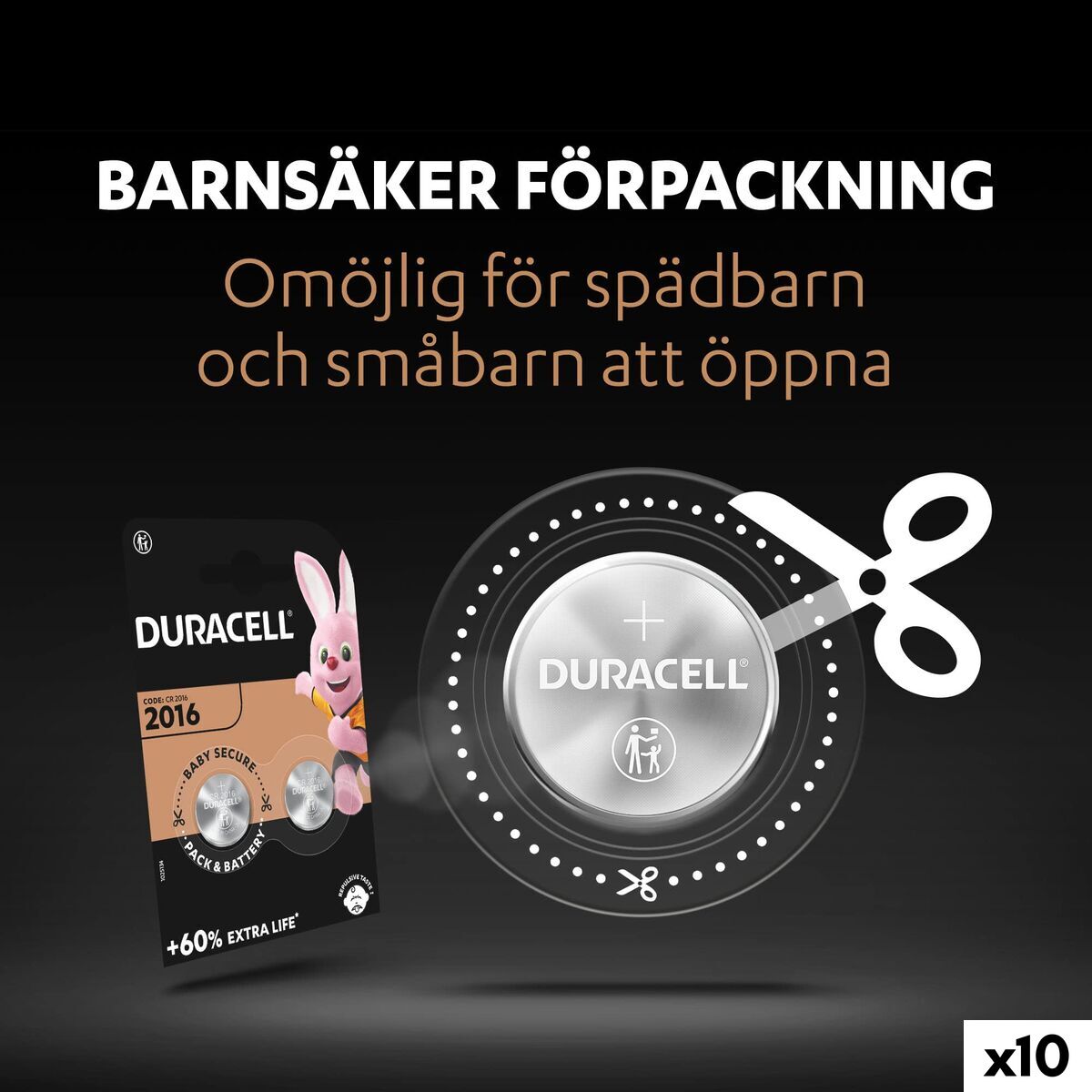 Button battery DURACELL DL2016 K2 3 V (10 Units)