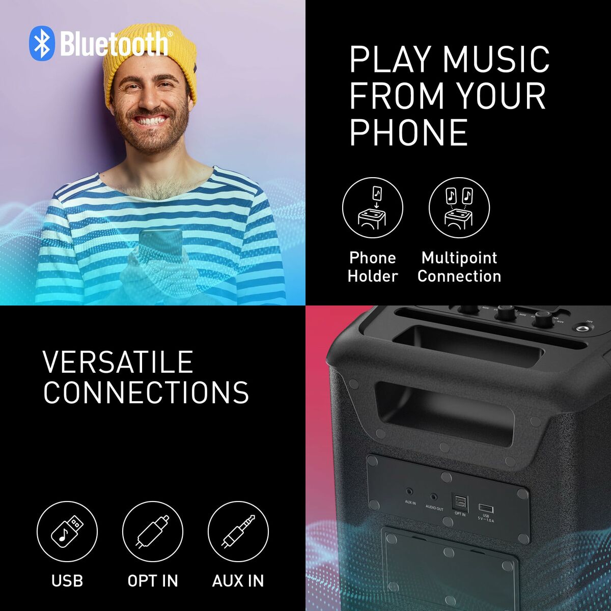 Portable Speaker Panasonic SCBMAX5EK   75W