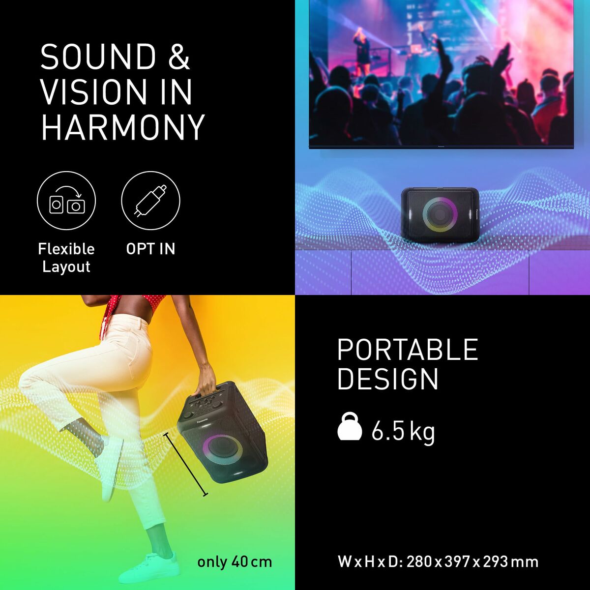 Portable Speaker Panasonic SCBMAX5EK   75W