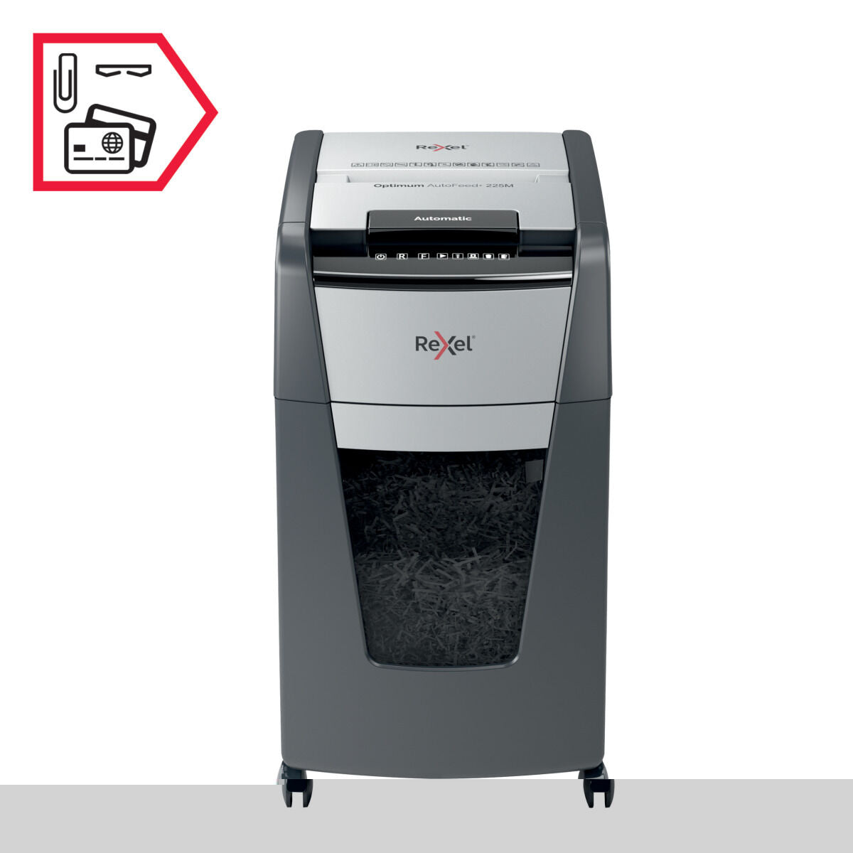 Micro-Cut Paper Shredder Rexel AutoFeed+ 225M 60 L